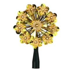 Northlight 5.5" Lighted Gold Snowflake Starburst Christmas Tree Topper