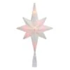 Northlight 11" Lighted White Frosted Bethlehem Star With Gold Scrolling Christmas Tree Topper 2 Northlight 11" Lighted White Frosted Bethlehem Star With Gold Scrolling Christmas Tree Topper -Northlight Shop D755955S 1