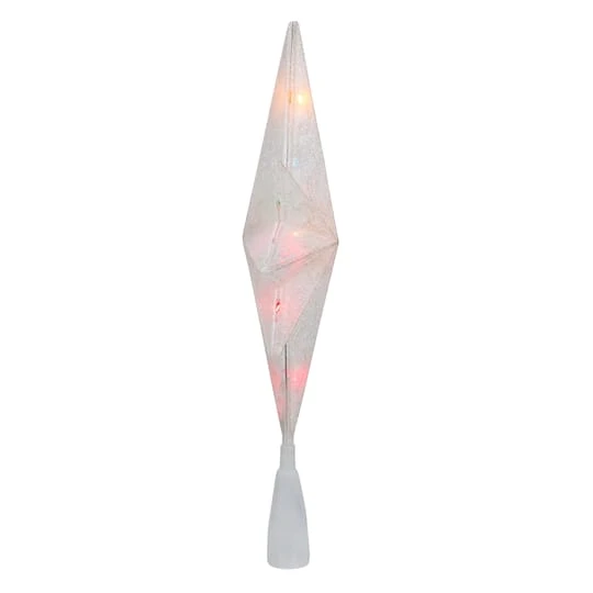 Northlight 11" Lighted White Frosted Bethlehem Star With Gold Scrolling Christmas Tree Topper 6 Northlight 11" Lighted White Frosted Bethlehem Star With Gold Scrolling Christmas Tree Topper - Image 4