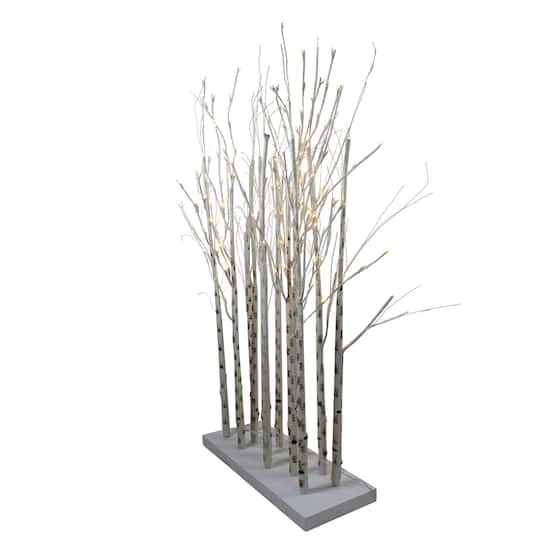 Northlight 4ft. Micro LED Decorative Birch Trees With Platform 5 Northlight 4ft. Micro LED Decorative Birch Trees With Platform - Image 3