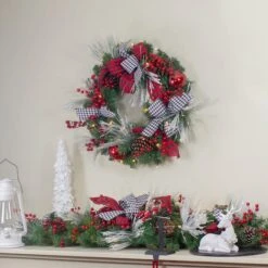 Northlight 52" Christmas Decorated Berry & Pine Artificial Swag -Northlight Shop D755996S 2