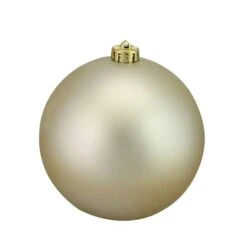 Northlight 6" Champagne Gold Shatterproof Matte Commercial Christmas Ball Ornament -Northlight Shop D756316S 1 1