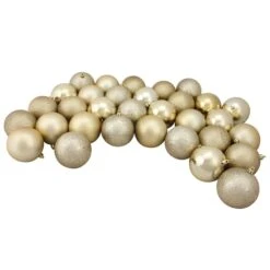 Northlight 32ct. 3.25" Champagne Gold Shatterproof Ball Ornaments -Northlight Shop D756332S 1 1