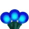 Northlight 15ct. Blue Satin G50 Globe Christmas String Lights With Green Wire -Northlight Shop D756358S 1