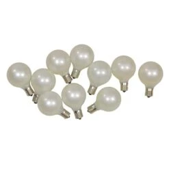 Northlight Pearl White G50 Globe Replacement Bulbs, 10ct. 8 Northlight Pearl White G50 Globe Replacement Bulbs, 10ct. -Northlight Shop D756421S 2