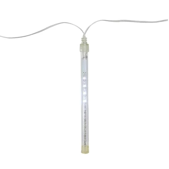 Northlight 10ct. White Transparent Dripping Icicle Snowfall Christmas Light Tubes With Clear Wire 4 Northlight 10ct. White Transparent Dripping Icicle Snowfall Christmas Light Tubes With Clear Wire - Image 2