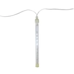 Northlight 10ct. White Transparent Dripping Icicle Snowfall Christmas Light Tubes With Clear Wire