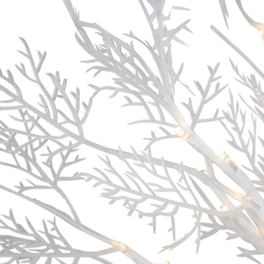 Northlight 5ft. Pre-Lit White Floral Artificial Christmas Tree, Warm White LED Lights 9 Northlight 5ft. Pre-Lit White Floral Artificial Christmas Tree, Warm White LED Lights - Image 7