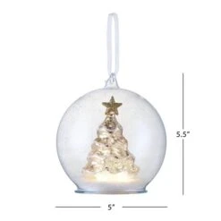 Gold Mercury Glass Tree Globe Ornament -Northlight Shop D756696S 3