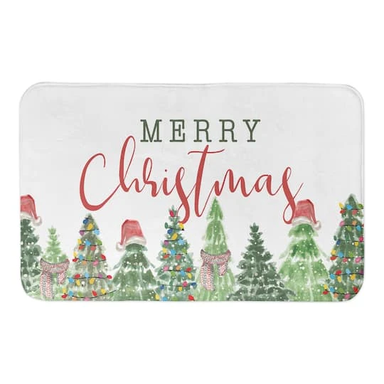 Merry Christmas Gnome Trees Bath Mat 4 Merry Christmas Gnome Trees Bath Mat - Image 2
