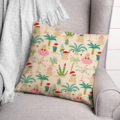 Sand Snowmen Throw Pillow 7 Sand Snowmen Throw Pillow -Northlight Shop D758129S 2