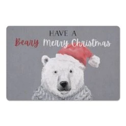 Have A Beary Merry Christmas Floor Mat -Northlight Shop D758268S 1 1