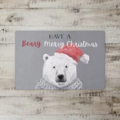Have A Beary Merry Christmas Floor Mat -Northlight Shop D758268S 2