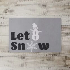 Let It Snow Snowman Floor Mat -Northlight Shop D758269S 2