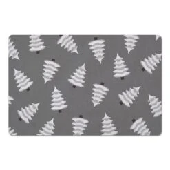 White & Black Trees Floor Mat