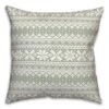 Sage Sweater Pattern Throw Pillow 1 Sage Sweater Pattern Throw Pillow -Northlight Shop D758295S 1