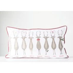 Hello Honey® Santa's Reindeer Lumbar Pillow 8 Hello Honey® Santa's Reindeer Lumbar Pillow -Northlight Shop D758739S 2