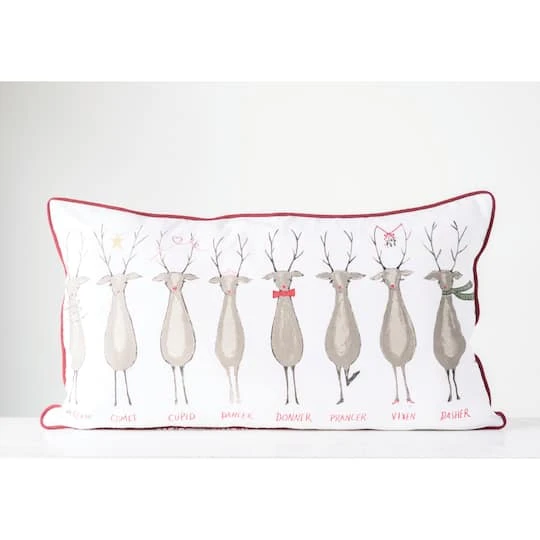 Hello Honey® Santa's Reindeer Lumbar Pillow 5 Hello Honey® Santa's Reindeer Lumbar Pillow - Image 3