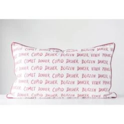 Hello Honey® Santa's Reindeer Lumbar Pillow 9 Hello Honey® Santa's Reindeer Lumbar Pillow -Northlight Shop D758739S 3