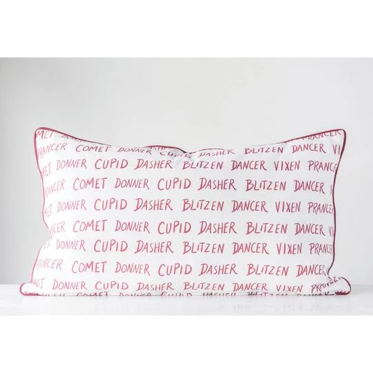 Hello Honey® Santa's Reindeer Lumbar Pillow 6 Hello Honey® Santa's Reindeer Lumbar Pillow - Image 4