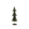 Hello Honey® 12" Green Bottle Brush Tree On Wood Base 2 Hello Honey® 12" Green Bottle Brush Tree On Wood Base -Northlight Shop D758740S 1