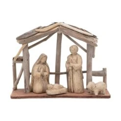 Hello Honey® 10" Recycled Handmade Driftwood Nativity Christmas Décor 6 Hello Honey® 10" Recycled Handmade Driftwood Nativity Christmas Décor -Northlight Shop D758756S 1 1