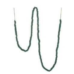 6ft. Wool Felt Ball Garland Dark Green