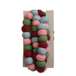 Hello Honey® 6ft. Multicolor Wool Felt Ball Garland 10 Hello Honey® 6ft. Multicolor Wool Felt Ball Garland -Northlight Shop D758778S 3