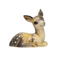 Hello Honey® 4" Brown & White Decorative Stoneware Fawn Figurine -Northlight Shop D758796S 1 1