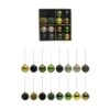 Hello Honey® 10" Green Flocked, Glitter, Matte & Pearlized Plastic Ball Ornaments Box Set 2 Hello Honey® 10" Green Flocked, Glitter, Matte & Pearlized Plastic Ball Ornaments Box Set -Northlight Shop D758806S 1