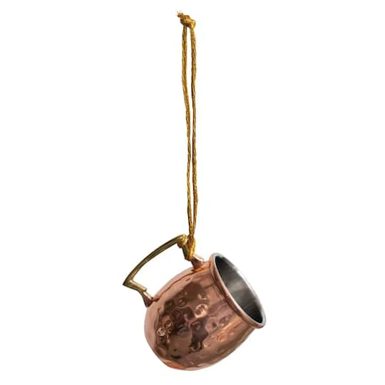 Hello Honey® 2.5" Copper Finish Hammered Stainless Steel Mule Mug Ornament 4 Hello Honey® 2.5" Copper Finish Hammered Stainless Steel Mule Mug Ornament - Image 2