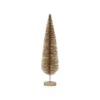 Hello Honey® 15" Gold Glitter Plastic Bottle Brush Tree With Wood Base 1 Hello Honey® 15" Gold Glitter Plastic Bottle Brush Tree With Wood Base -Northlight Shop D758841S 1
