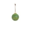 Hello Honey® 4" Green Hand-Marbled Glass Ball Ornament With Leather Hanger 2 Hello Honey® 4" Green Hand-Marbled Glass Ball Ornament With Leather Hanger -Northlight Shop D758845S 1