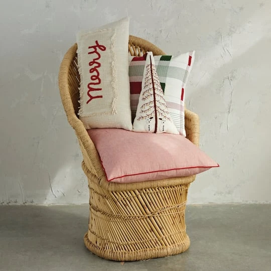 Hello Honey® Red & Green Plaid Pillow 5 Hello Honey® Red & Green Plaid Pillow - Image 3