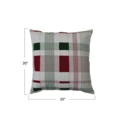 Hello Honey® Red & Green Plaid Pillow 9 Hello Honey® Red & Green Plaid Pillow -Northlight Shop D758847S 3