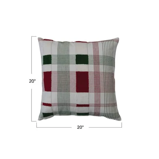Hello Honey® Red & Green Plaid Pillow 6 Hello Honey® Red & Green Plaid Pillow - Image 4