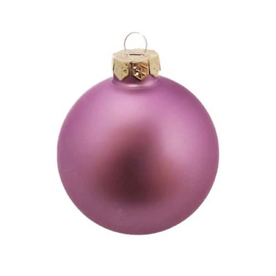 Whitehurst 12 Pack 2.75" Matte Glass Ball Christmas Ornaments Lavender 4 Whitehurst 12 Pack 2.75" Matte Glass Ball Christmas Ornaments Lavender - Image 2