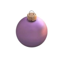 Whitehurst 4 Pack 4.75" Matte Ball Glass Ornaments Soft Lavender