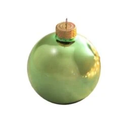 Whitehurst 4 Pack 4.75" Pearl Glass Ball Christmas Ornaments Shale Green