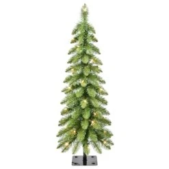 3ft. Pre-Lit Alpine Pencil Artificial Christmas Tree, Clear Lights 10 3ft. Pre-Lit Alpine Pencil Artificial Christmas Tree, Clear Lights -Northlight Shop D799562S 1 1