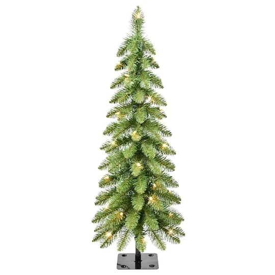 3ft. Pre-Lit Alpine Pencil Artificial Christmas Tree, Clear Lights 3 3ft. Pre-Lit Alpine Pencil Artificial Christmas Tree, Clear Lights