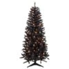 6ft. Pre-Lit Black Carson Pine Artificial Christmas Tree, Clear Lights 1 6ft. Pre-Lit Black Carson Pine Artificial Christmas Tree, Clear Lights -Northlight Shop D799580S 1