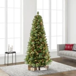 6.5ft. Pre-Lit Washington Spruce Aritificial Christmas Tree, Warm White LED Lights 12 6.5ft. Pre-Lit Washington Spruce Aritificial Christmas Tree, Warm White LED Lights -Northlight Shop D799598S 3