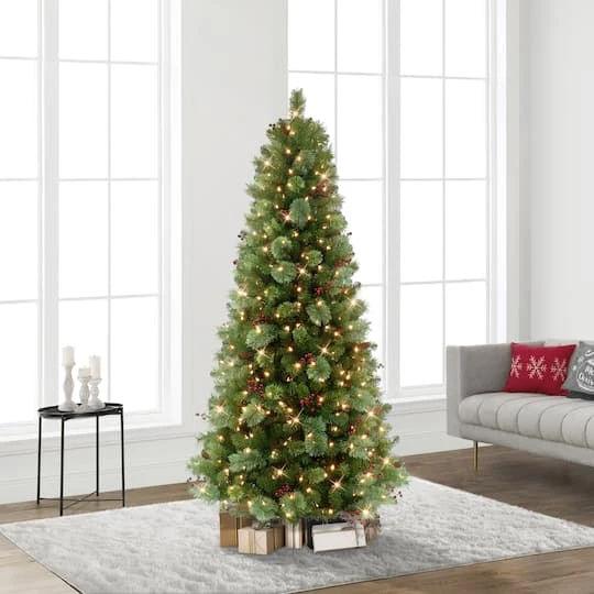 6.5ft. Pre-Lit Washington Spruce Aritificial Christmas Tree, Warm White LED Lights 6 6.5ft. Pre-Lit Washington Spruce Aritificial Christmas Tree, Warm White LED Lights - Image 4