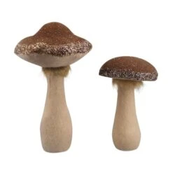 Melrose Glittered Mushroom Décor Set -Northlight Shop D799894S 1 1