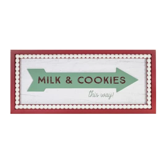 Melrose 19.5" Framed Milk & Cookies Wall Sign 4 Melrose 19.5" Framed Milk & Cookies Wall Sign - Image 2
