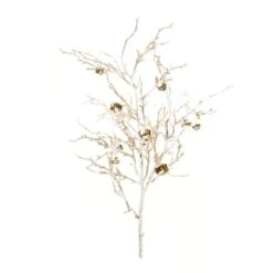 Melrose Flocked Sleigh Bell Twig Branches, 2ct. 8 Melrose Flocked Sleigh Bell Twig Branches, 2ct. -Northlight Shop D800135S 1