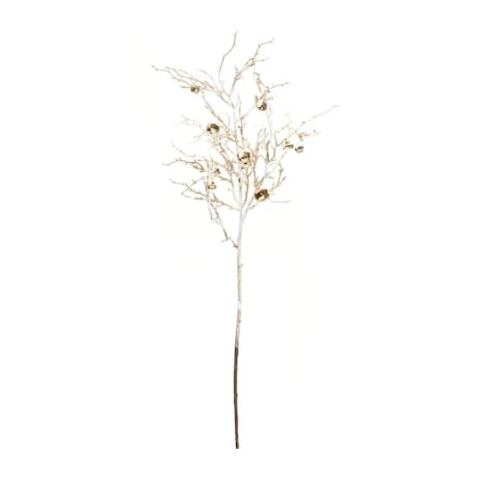 Melrose Flocked Sleigh Bell Twig Branches, 2ct. 6 Melrose Flocked Sleigh Bell Twig Branches, 2ct. - Image 4