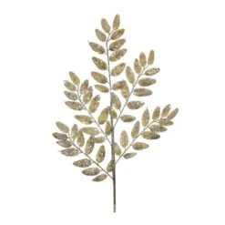 Melrose 26.5" Glittered Leaf Sprays, 6ct. Green -Northlight Shop D800154S 1