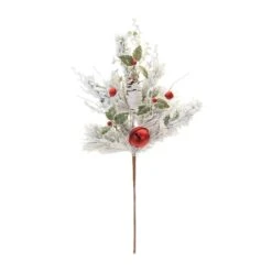 Melrose 2ft. Flocked Ornament Pine Spray, 2ct. -Northlight Shop D800176S 2